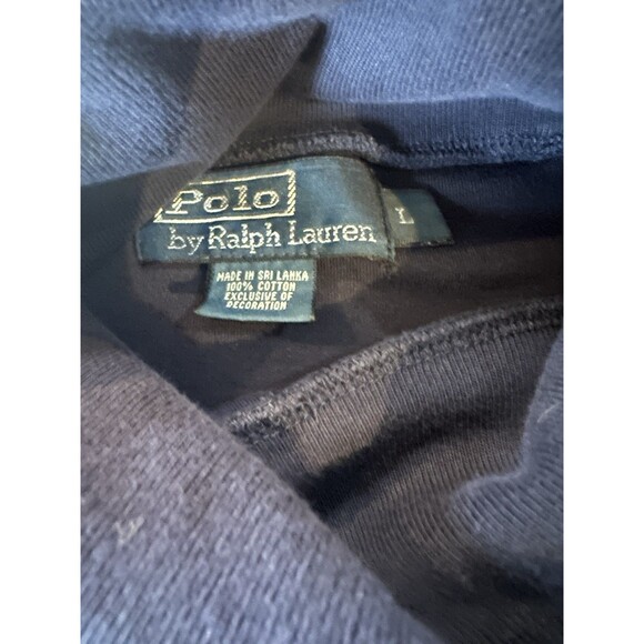 Ralph Lauren Polo Men's 100% Cotton Navy Turtleneck Polo Emblem Size Large‎ EUC - Picture 3 of 8